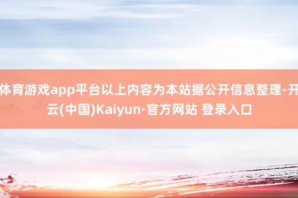 体育游戏app平台以上内容为本站据公开信息整理-开云(中国)Kaiyun·官方网站 登录入口